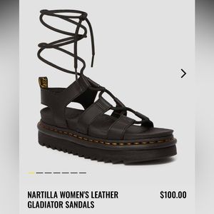 Dr. Martens NARTILLA WOMEN'S LEATHER GLADIATOR SANDALS